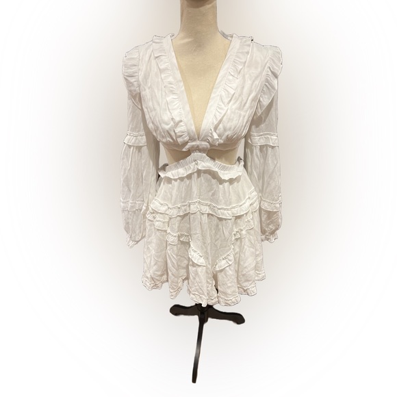 Peach Love California White Dress Size Large NWT - Picture 2 of 8